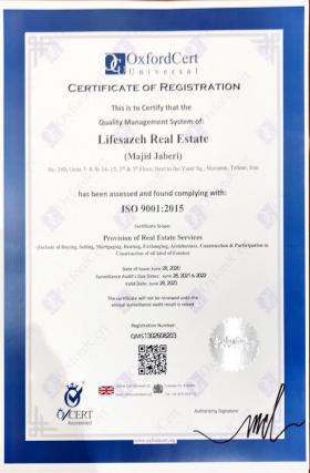 ISO 9001 2015 lifsazeh Real Estate